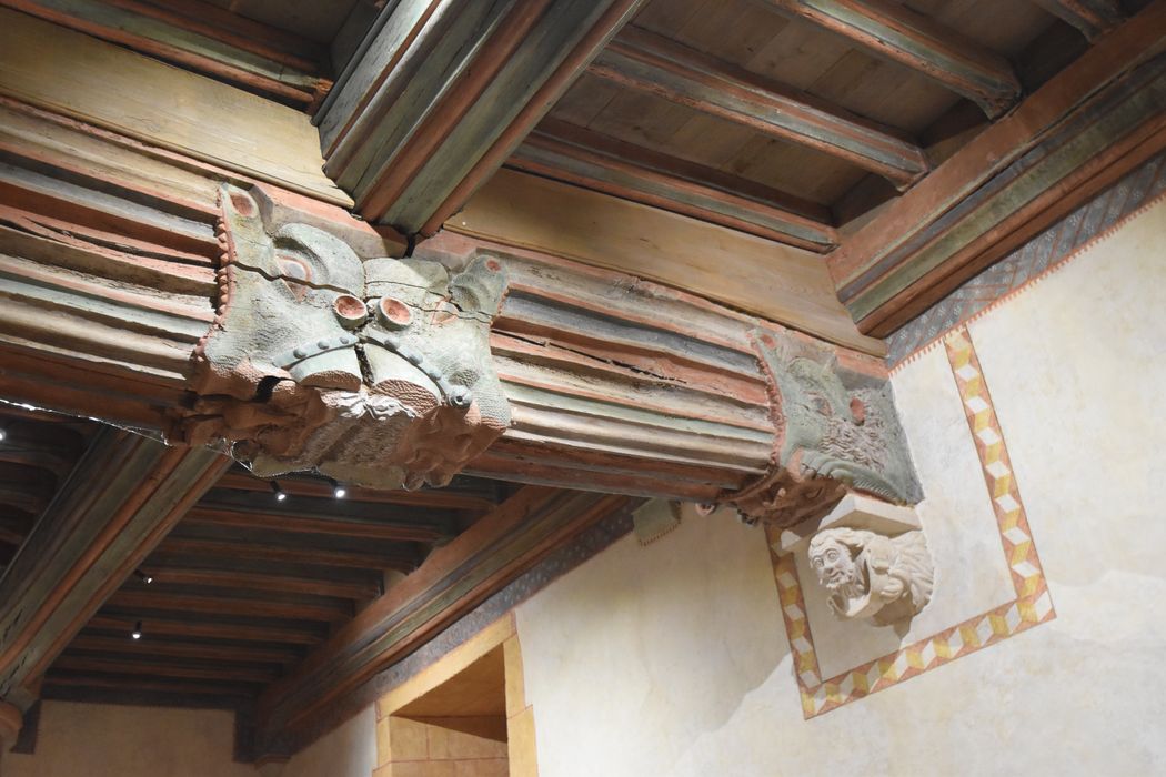 grande salle du rez-de-chaussée, détail du plafond