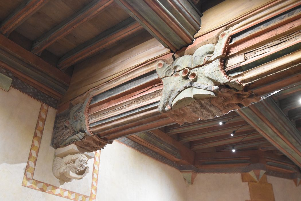 grande salle du rez-de-chaussée, détail du plafond