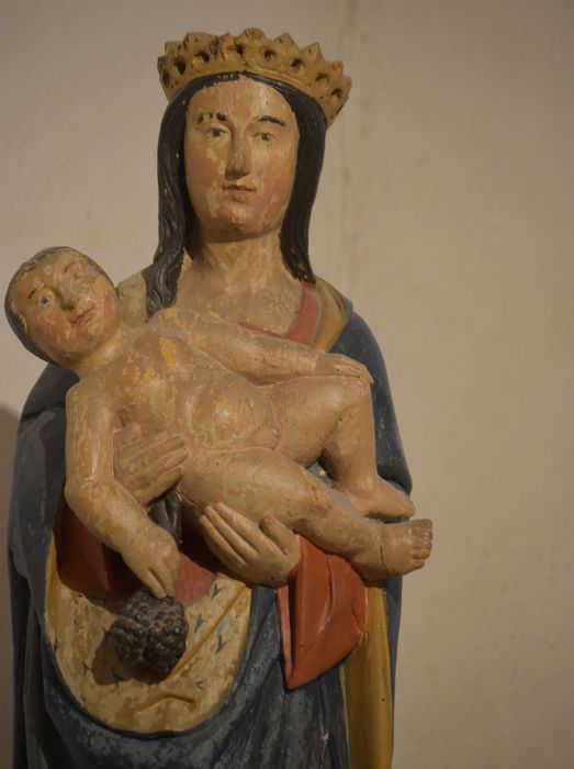 statue : Vierge à l’Enfant, vue partielle