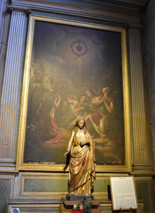 tableau : Sacré-Coeur vénéré par les anges