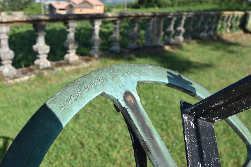 jardin est, cadran solaire, détail