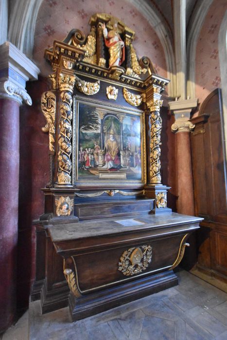 autel, retable Saint-Éloi, tableau de la corporation (panneau peint)