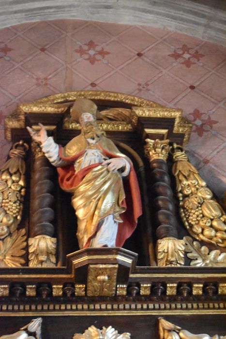 autel, retable Saint-Éloi, détail d’une statue