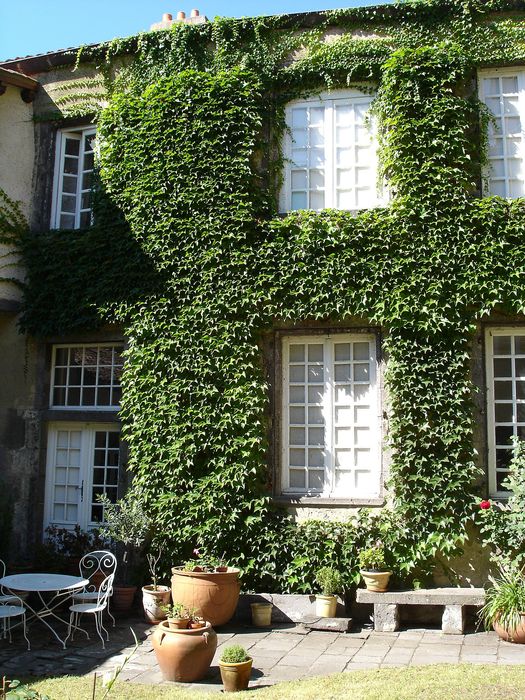 cour intérieure, vue partielle des façades