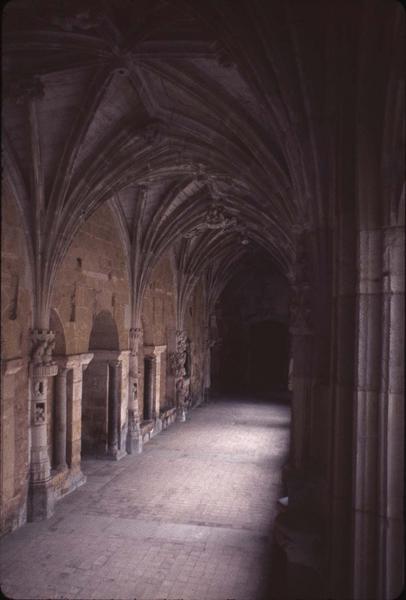 Cloître : galerie intérieure à arcades