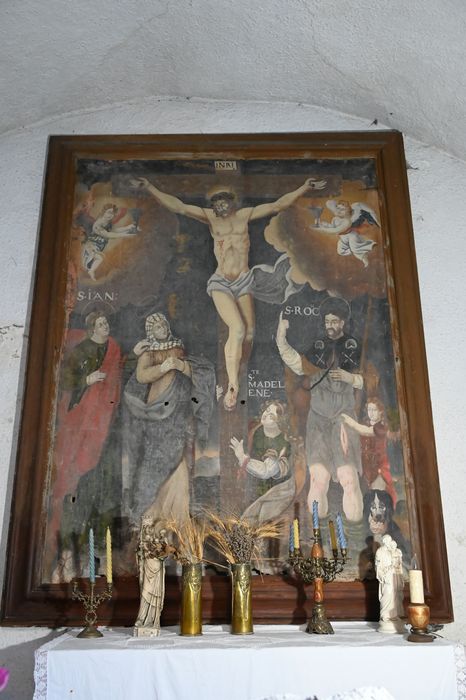 Tableau : Calvaire avec saint Roch