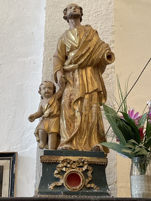 statue-reliquaire : Saint Joseph et l’Enfant