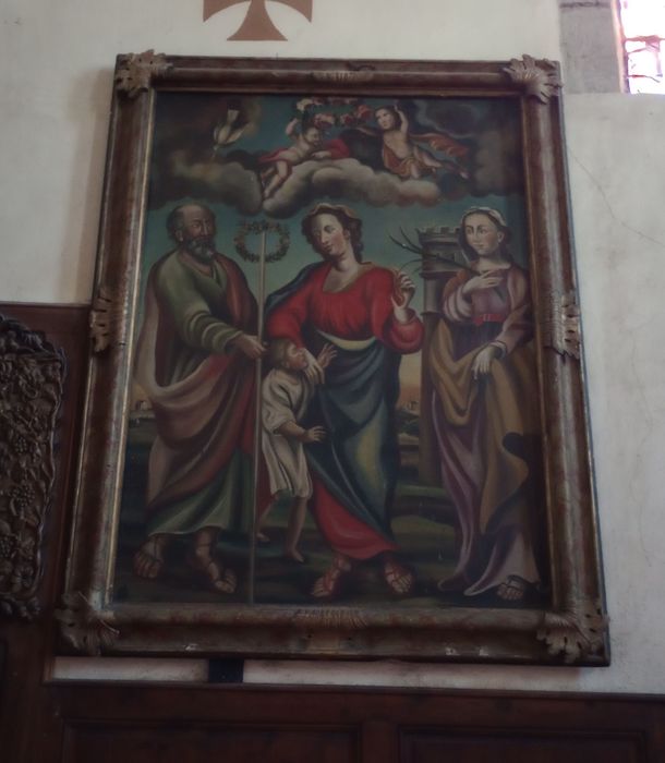 tableau : Sainte Famille et sainte Barbe