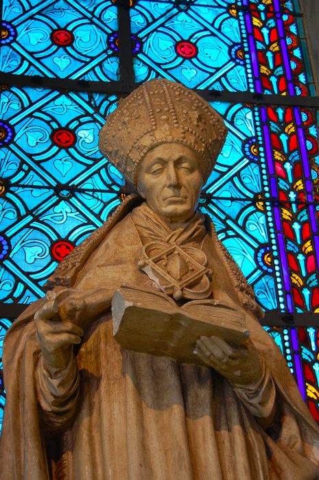 statue : Saint Hubert, vue partielle