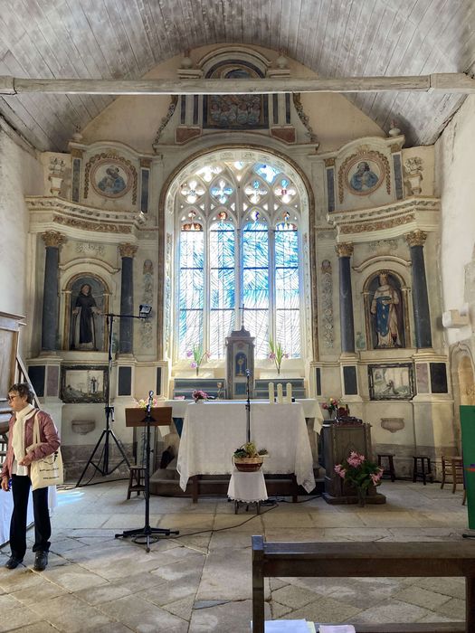 maître-autel, tabernacle, retable, statues : Saint Fiacre, saint Louis