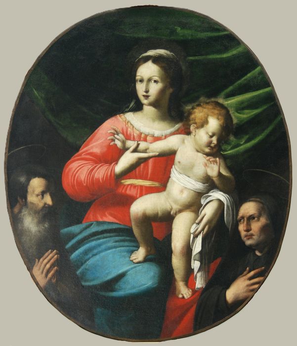 tableau : Vierge à l'Enfant avec deux saints - © Musée Crozatier, tous droits réservés