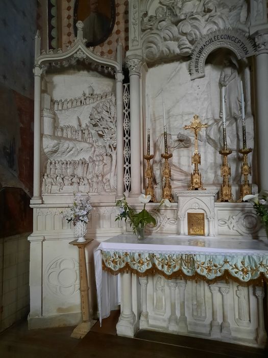 autel, retable de la chapelle Notre-Dame, vue partielle