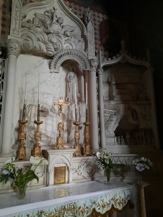 autel, retable de la chapelle Notre-Dame, vue partielle