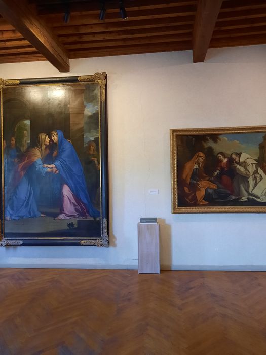 tableaux : Visitation (la), Sainte Anne la Vierge et un chartreux dans un paysage