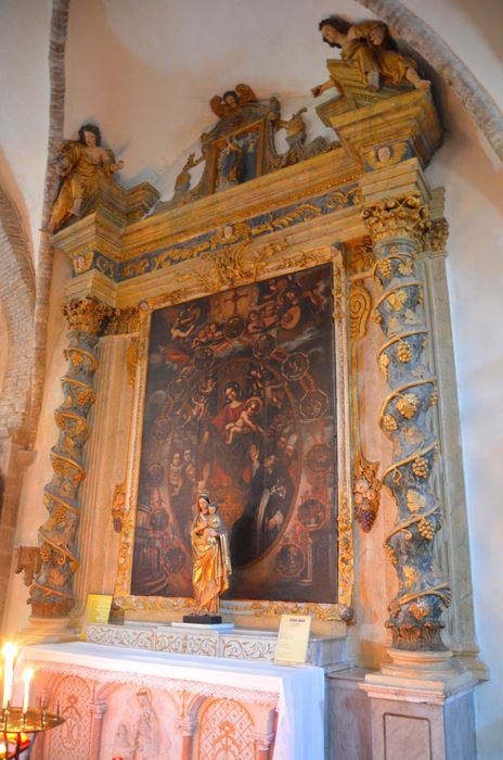 retable, tableau : Donation et les mystères du Rosaire