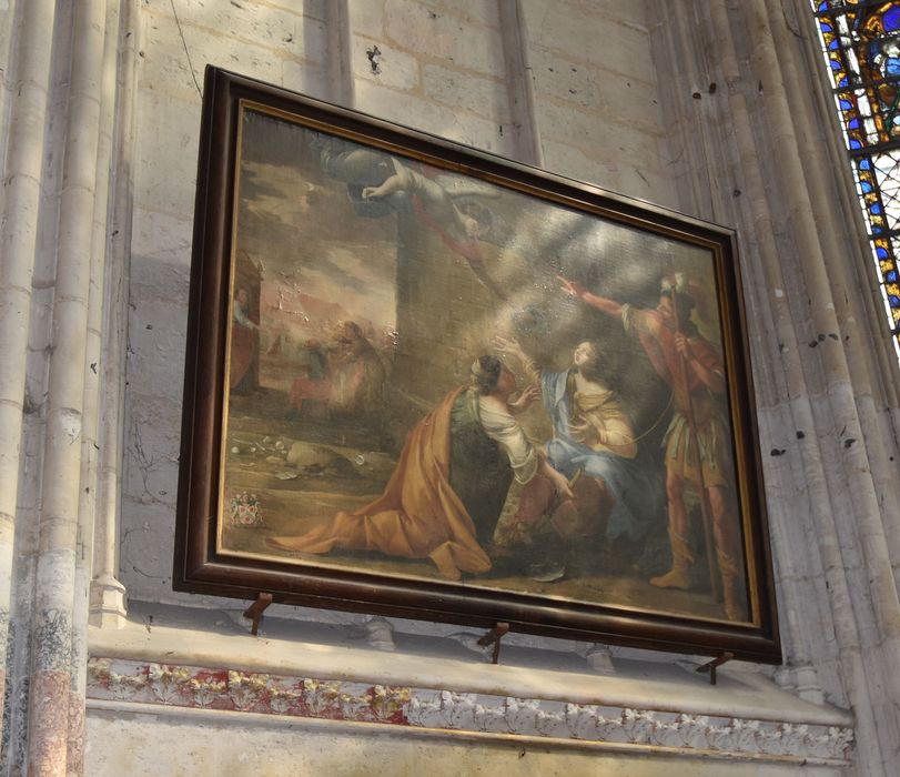 tableau : Sainte martyre tenue prisonnière