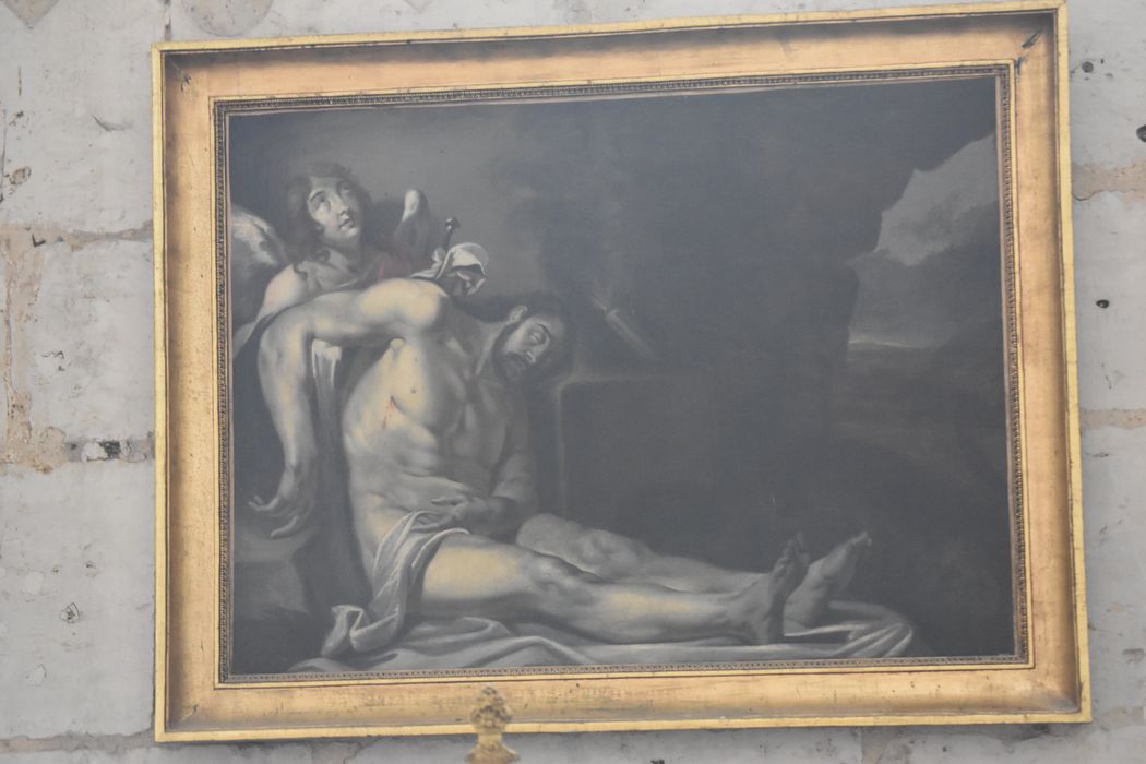 tableau : Christ mort soutenu par un ange