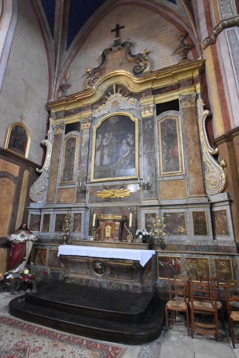 autel, retable du bras du transept nord