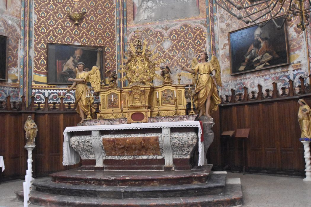 maître-autel, tabernacle, exposition, statues : Anges adorateurs