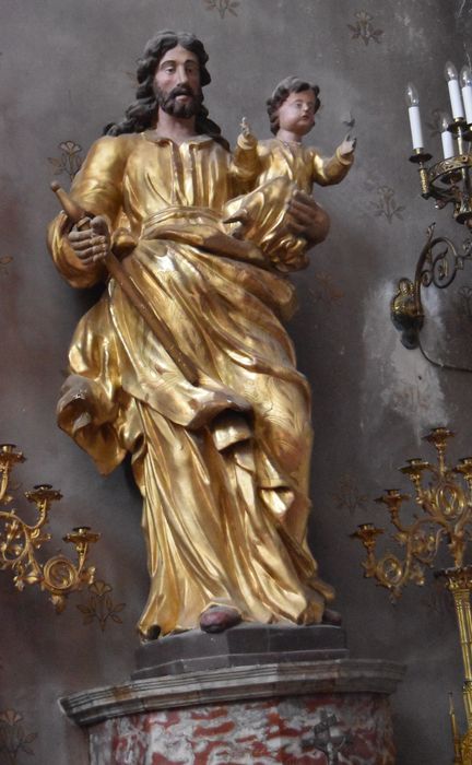 groupe sculpté : Saint Joseph et l’Enfant