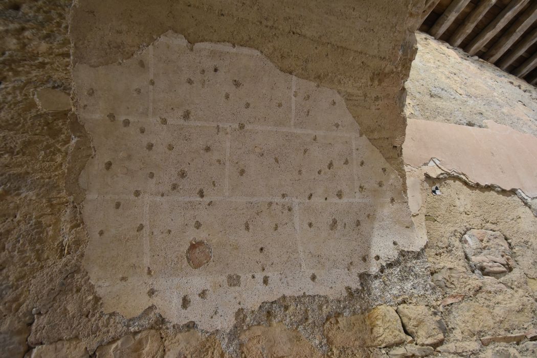 tour pré-romane, peinture monumentale d’un faux pavement