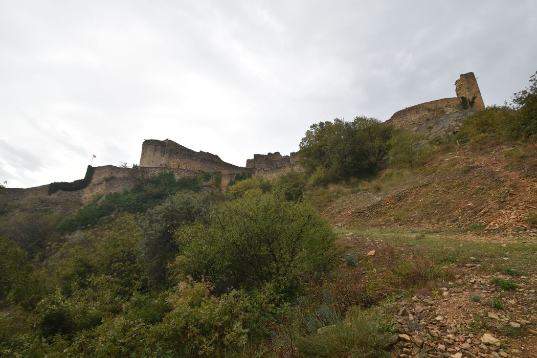 vue partielle des remparts dans leur environnement depuis le Nord-Est