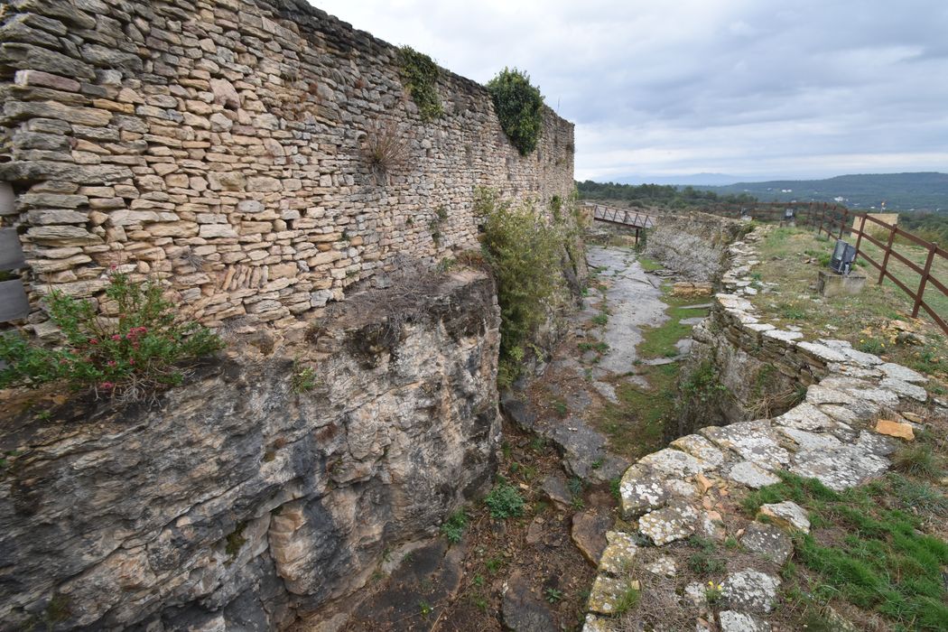 fossés entre la basse-cour et le mur d’enceinte sud