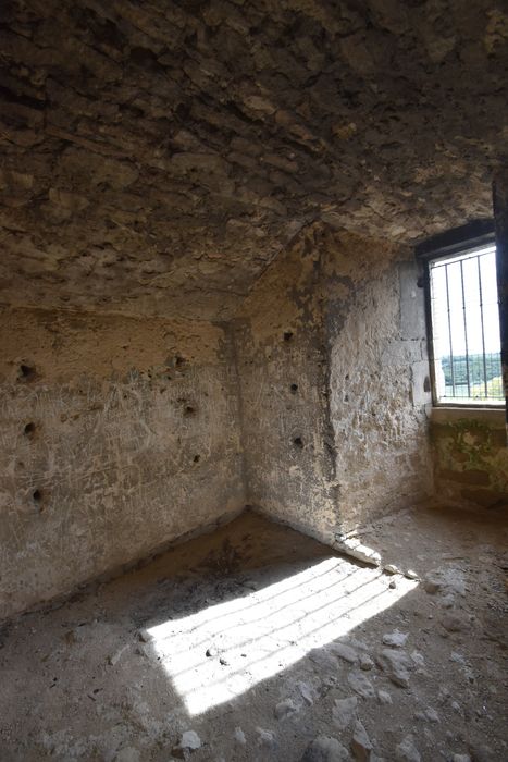 vue partielle des ruines, une des pièces de la tour