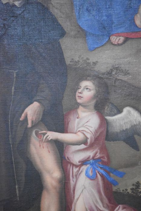 tableau : Vierge à l'Enfant saint Roch et saint Sébastien (la), détail