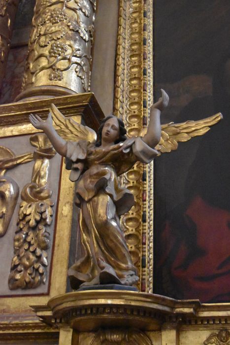 retable du maître-autel, détail d’une statuette d’un ange