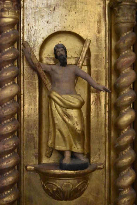 maître-autel, tabernacle, détail d’une statuette