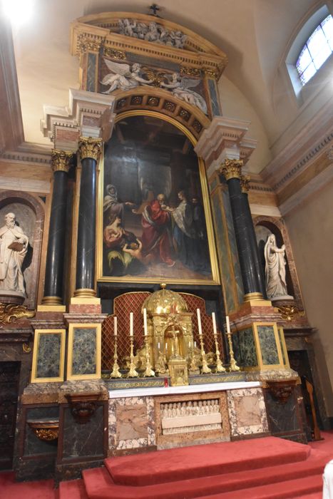 maître-autel, retable, tabernacle, tableau : Présentation de Jésus au Temple (la)