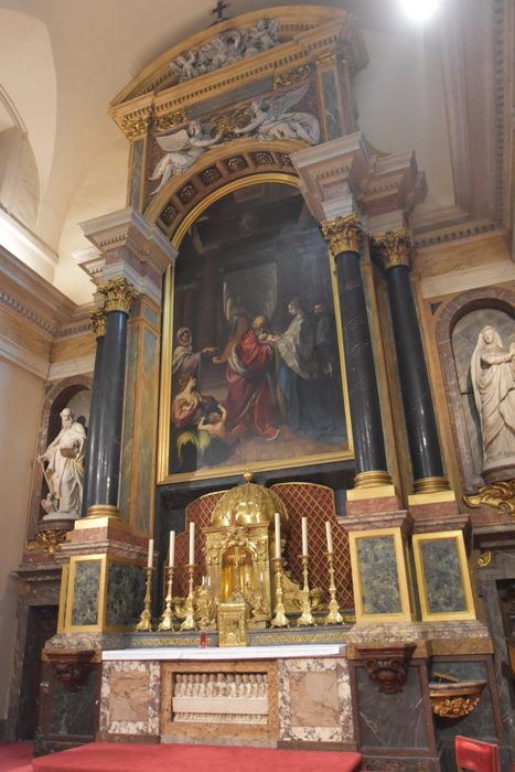 maître-autel, retable, tabernacle, tableau : Présentation de Jésus au Temple (la)