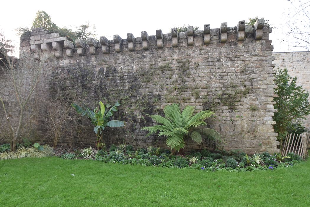 vue partielle des remparts situés le long de la rue Junville