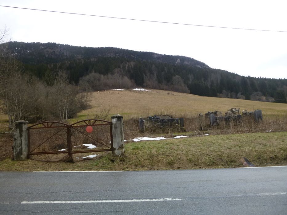 vue partielle des vestiges depuis la route