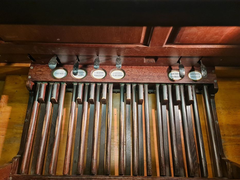 orgue de tribune, détail du pédalier