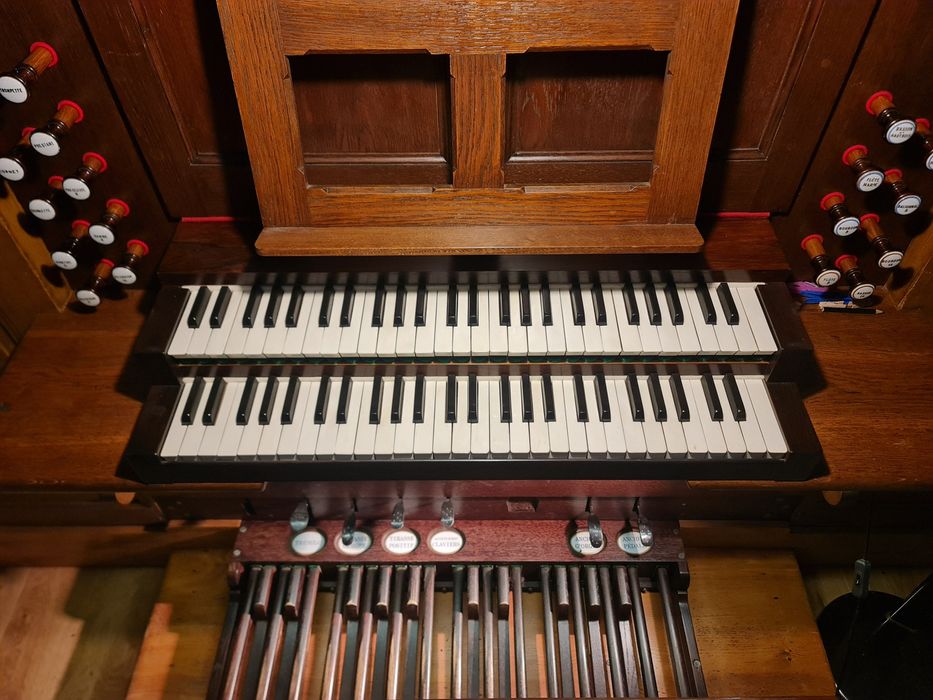 orgue de tribune, détail du clavier