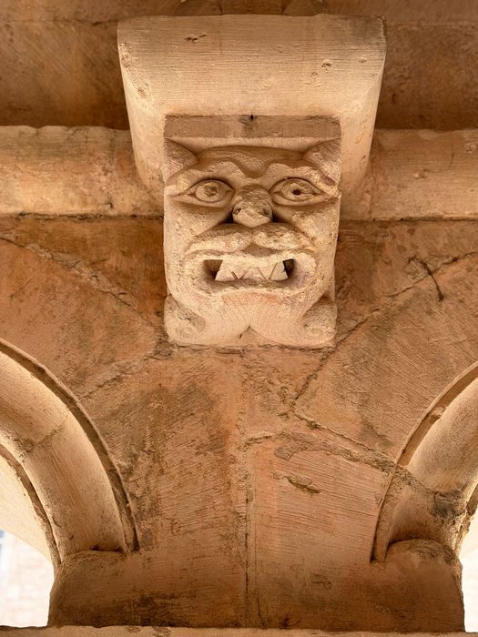 cloître, détail d’un modillon