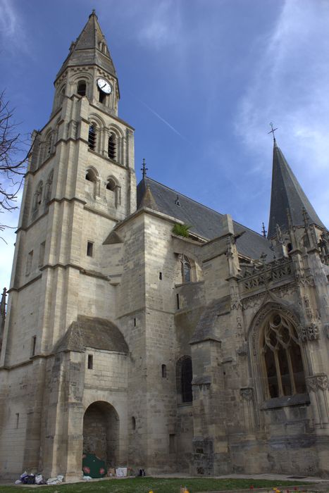 clocher, élévations sud et ouest