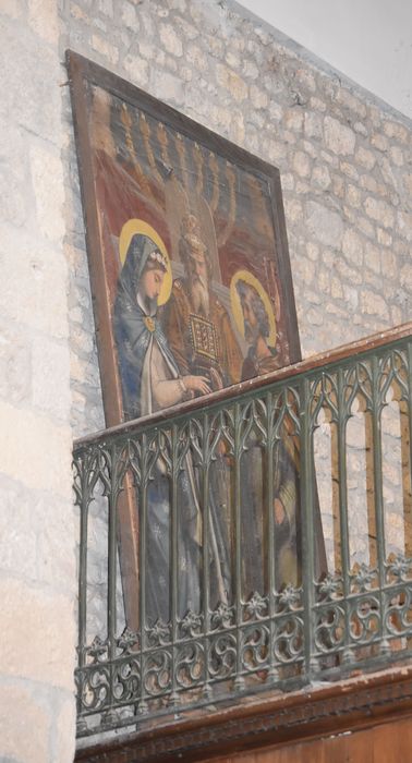 tableau (carton de vitrail) : Mariage de la Vierge, vue partielle