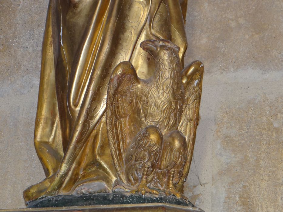 statue : Saint Jean l'Evangéliste, détail