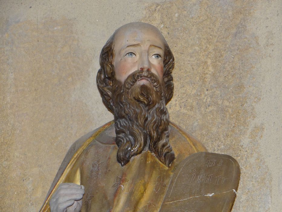 statue : Saint Jean l'Evangéliste, détail