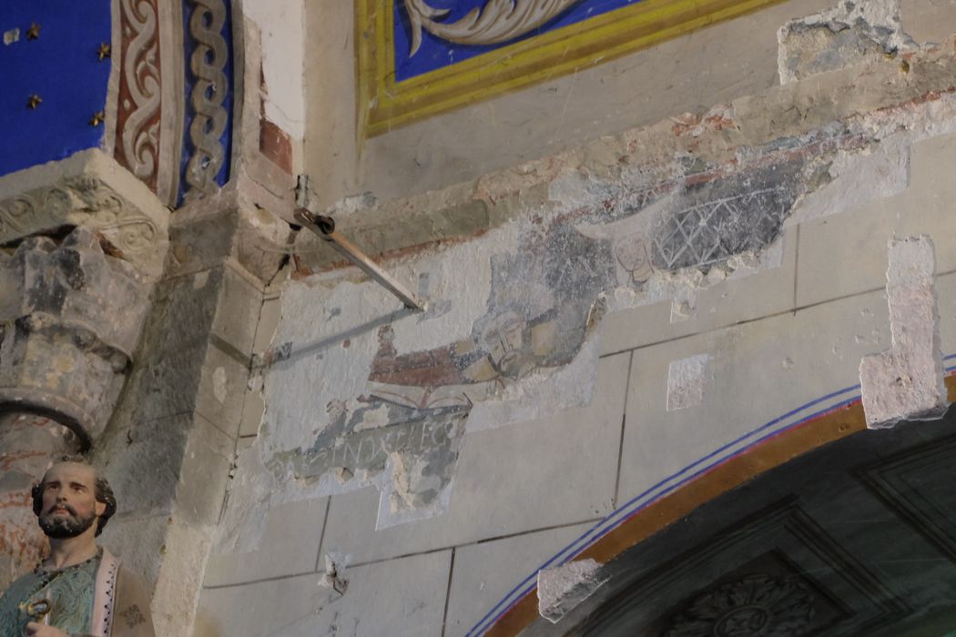 peintures murales de la nef (fragments), détail