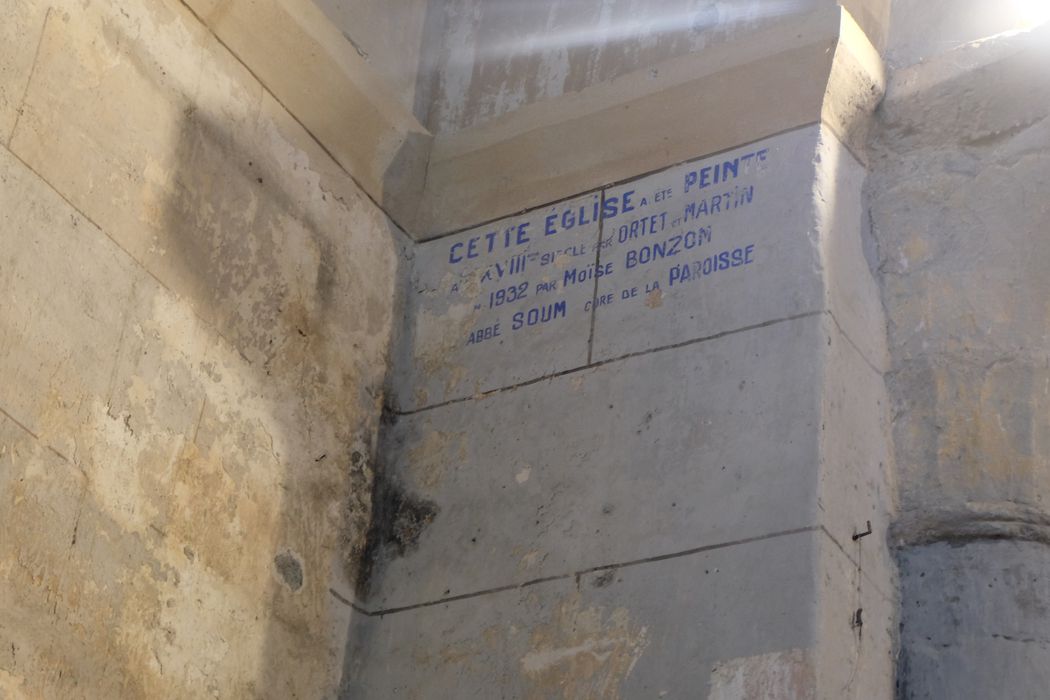 peintures murales, détail d’une inscription