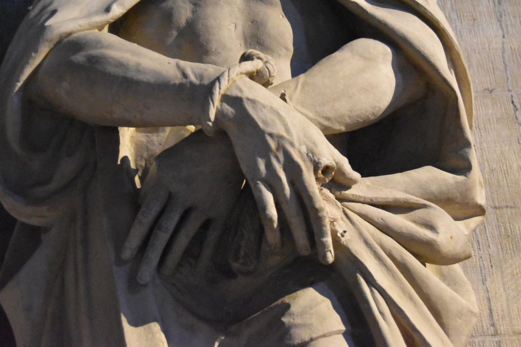 statue : Christ aux liens, détail