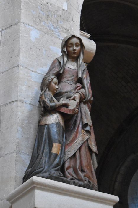 groupe sculpté : Éducation de la Vierge