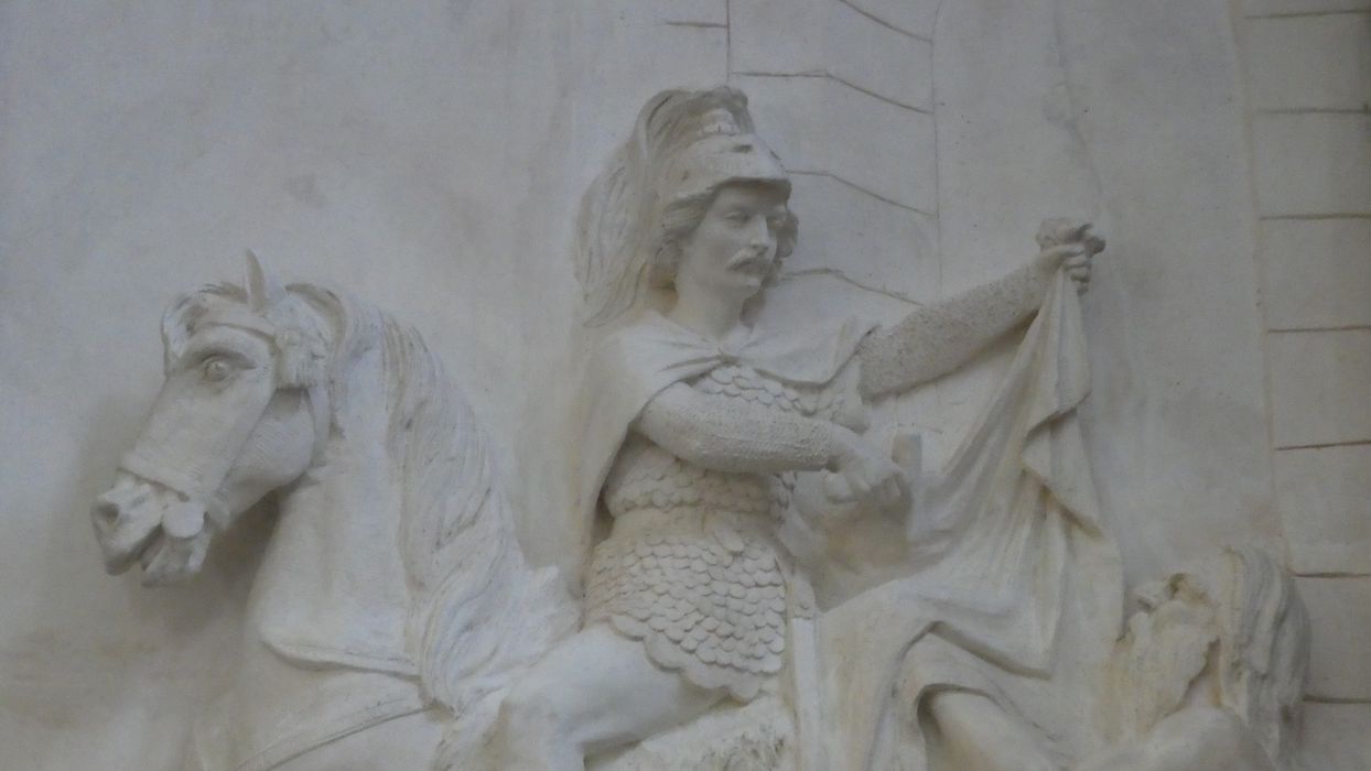 Haut-relief : Charité de saint Martin, vue partielle
