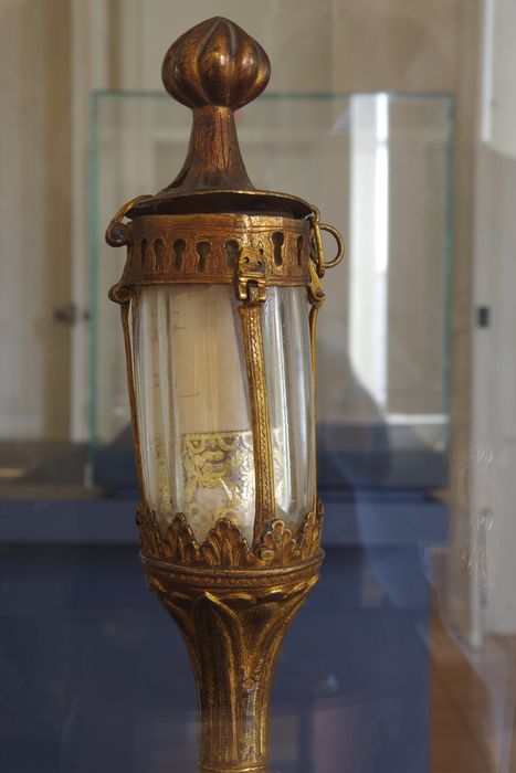 reliquaire-monstrance (reliquaire pédiculé à monstrance cylindrique verticale), détail