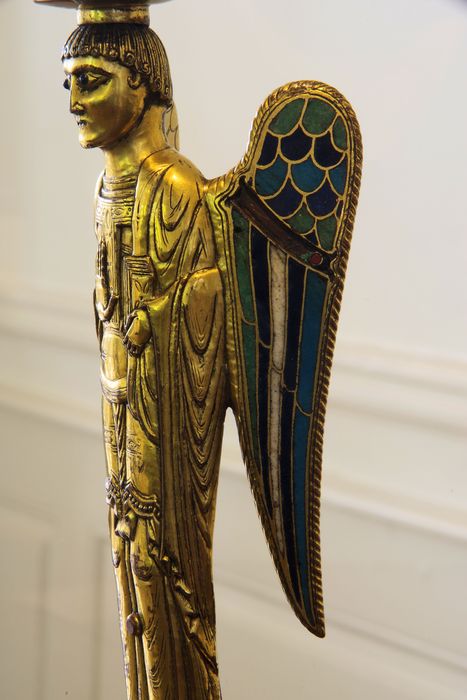 statuette-reliquaire : ange, détail