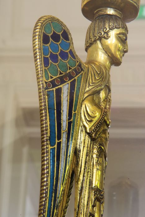 statuette-reliquaire : ange, détail
